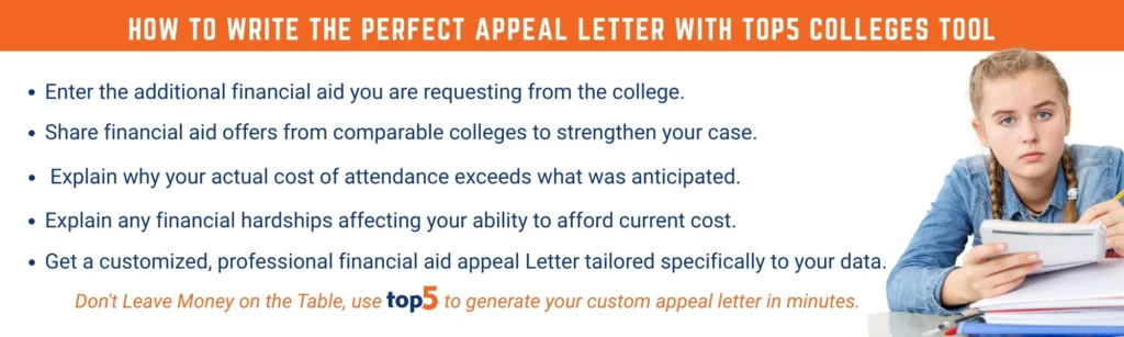 How to Write the Perfect Appeal Letter with TOP5 Colleges Tool